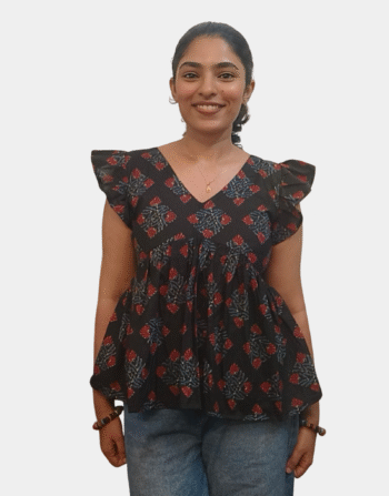 Floral Printed Peplum Top