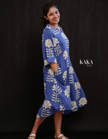 Royal Blue A-line Dress