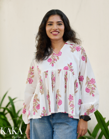 Collar Peplum Top