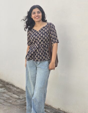 Black Peplum Top 5220
