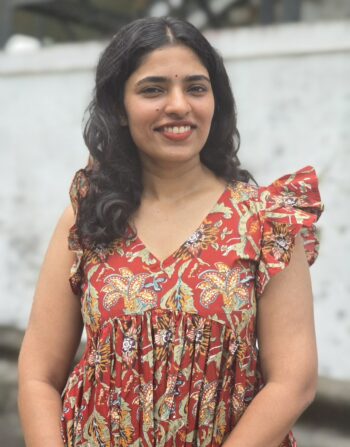 Red Floral Slited Kurthi
