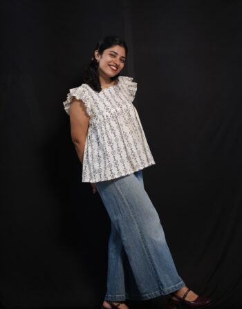 Back Bow Peplum Top 5225