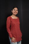 Red Slited Kurthi 5223
