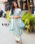Aqua Floral Kurthi Set 5503