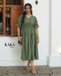 Olive Bloom Dress 5493